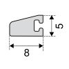 Duka Q042 E afdichtprofiel 100cm transparant - voor hoekinstap linker zijde