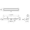 Easy Drain Compact 30 Flansch EDCOMPR120030 Duschablauf mit Edelstahlflansch 120cm Seitenauslauf