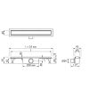 Easy Drain Compact 50 Flange EDCOMPR60050 shower drain with stainless steel flange 60cm side spout