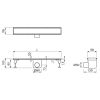Easy Drain Fixt 50 EDFT60050 shower drain 60cm horizontal outlet