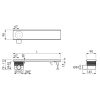 Easy Drain Multi Built-in part EDMIOS900 shower drain 90cm side extension eccentric (without grate)