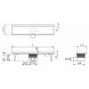 Easy Drain Multi Built-in part EDMWI1000 shower drain 100cm side extension Wall (without grate)