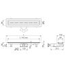 Easy Drain Vinyl EDVINM2100035 Duschablauf 100cm Anschluss waagerecht
