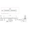 Easy Drain Xs Nano NANOLINE1200 shower drain 120cm horizontal outlet