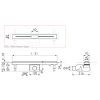 Easy Drain Xs Nano NANOLINE700 shower drain 70cm horizontal outlet