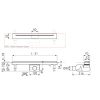 Easy Drain Xs Nano Wall NANOLINEW1200 shower drain 120cm horizontal outlet