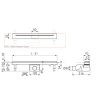 Easy Drain Xs Nano Wall NANOLINEW700 shower drain 70cm horizontal outlet