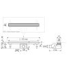 Easy Drain Xs Z-1 XSTAF1700Z1M shower drain 170cm horizontal outlet