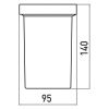 Emco 051500090 borstelglas gesatineerd