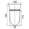Emco Amphora 191500090 borstelglas gesatineerd