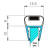 Exa-Lent Universal DS222008 klar Duschprofil Magnet gerade (pro Stück) 200cm 8mm