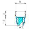 Exa-Lent Universal DS2510010 klares Duschprofil 1 Kugel von 8mm (Kugel) 100cm - 10mm