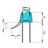 Exa-Lent Universal DS472006 klares Duschprofil 3 Klappen 200cm - 6mm