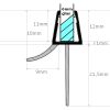 Exa-Lent Universal DS641006 Matt Schwarz Duschprofil 1 Klappe 1 Klappe 100cm - 6mm