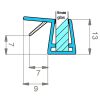 Exa-Lent Universal Probestück Duschgummi Typ DS46 - 2cm Länge und passend für Glasstärke 6mm - Anschlagprofil 1 Klappe