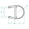 HSK E100078-8-6 O-Dichtung, vertikal, 200cm, 8mm