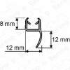 Huppe universeel 070018 afdichtingsprofiel , 195,8cm / 8mm