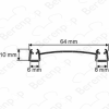 Huppe universal 070026 Dichtprofil III, 146,2cm / 6mm / 8mm