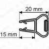 Huppe universeel 070037 magneetstrip, 193,2cm / 5mm