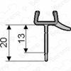 Huppe universeel 070057 afvoerprofiel recht 105cm / 6mm