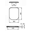 Ideal Standard Tonic II K706401 toilet seat with lid white