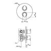 Pure Cinca CN5317B inbouwthermostaat met 2-uitgangen chroom
