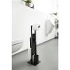 Wenko 23708100 Rivalta toiletstandaard (toiletborstelhouder + toiletrolhouder + reserverolhouder) mat zwart