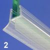 Exa-Lent Universal DS0220010 - G10023200 clear shower profile 2 flaps 200cm - 10mm