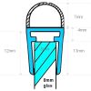 Exa-Lent Universal DS071008 - G08057007100 clear shower profile 1 bellows of 7mm (ball) 100cm - 8mm
