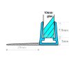 Exa-Lent Universal DS0920010 - G10014200 clear shower profile 1 flap horizontal 200cm - 10mm