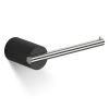 Decor Walther 0974865 Stone TPH toilet roll holder matte black/ stainless steel brushed
