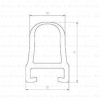 Duscholux 250095.01.030.1270 rubber seal horizontal, 127cm,manhattan