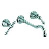 Fima Carlo Frattini Epoque F5051L5SN 3-hole wall sink faucet 2-handle spout 20cm brushed nickel
