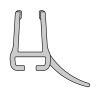 HSK E100058-5 horizontal sealing profile 100cm, 5mm (without slide-in rubber)