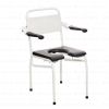 Handicare (Linido) LI2135121402 Dusch-Toilet-Stühle (Sitzhöhe 530mm) edelstahlbeschichtet weiß