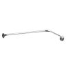 Handicare (Linido) LI2641000200 Duschvorhangstange 90x90cm Edelstahl poliert (weiße Abdeckungen)