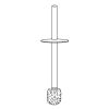 Inda Hotellerie RV8140 chrome-plated brass toilet brush