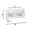 Smedbo Fittings BK1106 design hooks double polished stainless steel