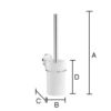 Smedbo Fittings BB333 toilet brush holder matte black stainless steel