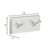 Smedbo House RK356 double towel hook chrome