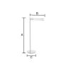 Smedbo Outline FK315 freestanding swivel towel holder 35.5cm chrome