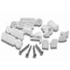 Novellini R02YOB2G-40 hinge parts set for swing door matte chrome