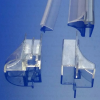 PDPlan Cristal CRP1088 drip strip including 2 corners for hinged door right