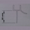 Provex 1246SA00F drainage strip 120cm, 18mm high, transparent, for glass thickness 6mm
