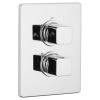 Pure Aragon AR5119 recessed thermostat with 2 outlets chrome