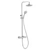 Pure Basic DU5450 Teleskop Dusche Aufputz-Set ABS mit Thermostat Chrom