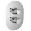 Pure Ebro EB5230 recessed thermostat with 2 outlets chrome