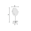 Smedbo Outline FK474E magnifying mirror 1x and 5x chrome