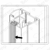 Inda Sim 6000 RBGV133134GR slide-in magnetic profile for hinge side, 195cm