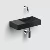 Clou Vale CL0330161L fountain 38x19cm without tap hole left matte black ceramic